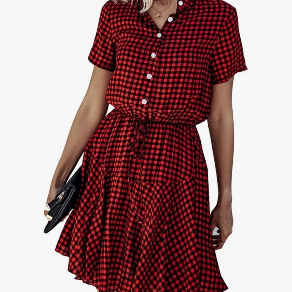 Red Checkered Dress